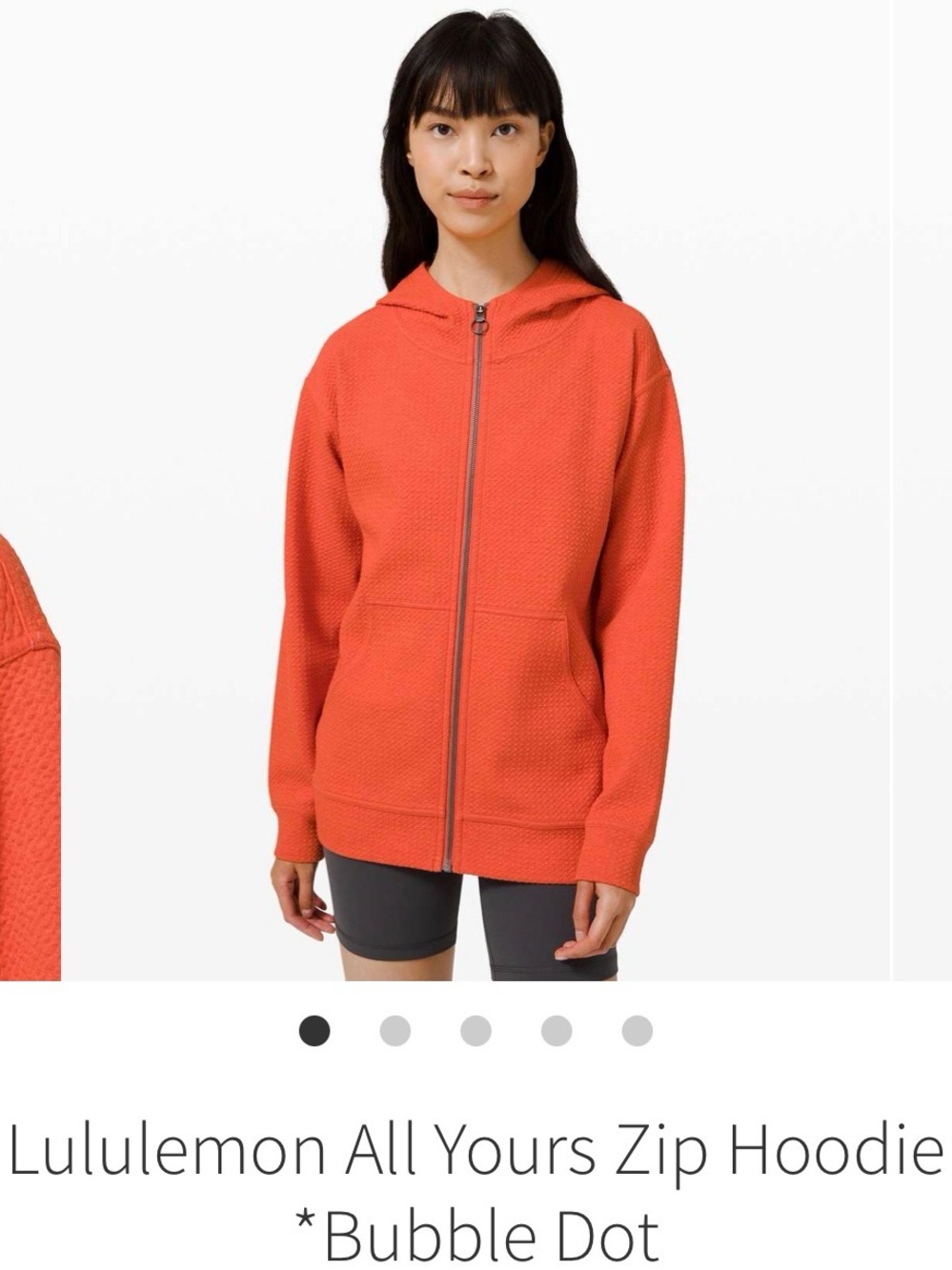 lululemon All Yours Zip Hoodie Orange